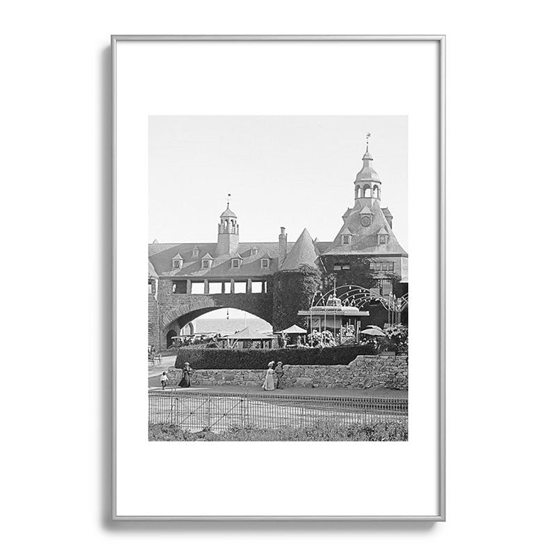 1890 Narragansett Towers & Casino, Narragansett, Rhode Island Framed Art Print