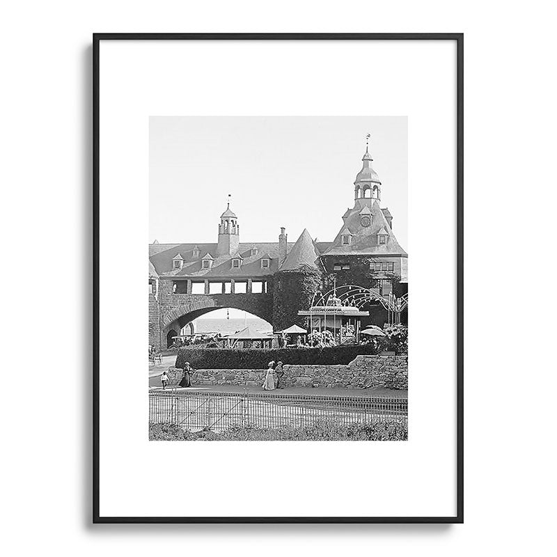 1890 Narragansett Towers & Casino, Narragansett, Rhode Island Framed Art Print