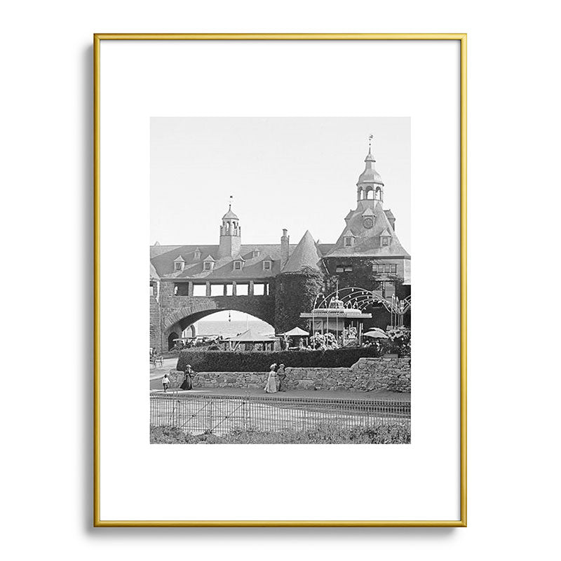 1890 Narragansett Towers & Casino, Narragansett, Rhode Island Framed Art Print