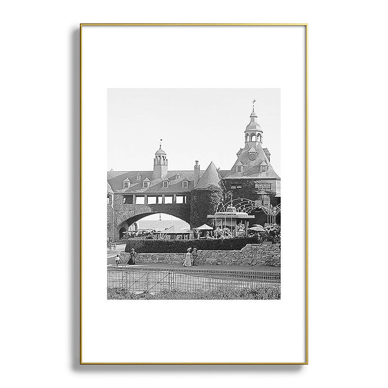 1890 Narragansett Towers & Casino, Narragansett, Rhode Island Framed Art Print