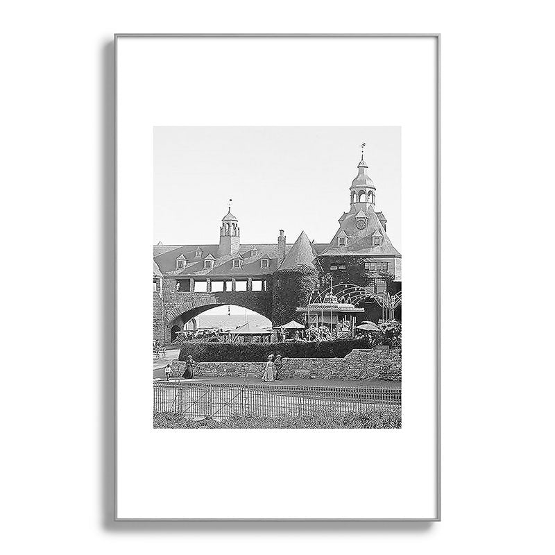 1890 Narragansett Towers & Casino, Narragansett, Rhode Island Framed Art Print