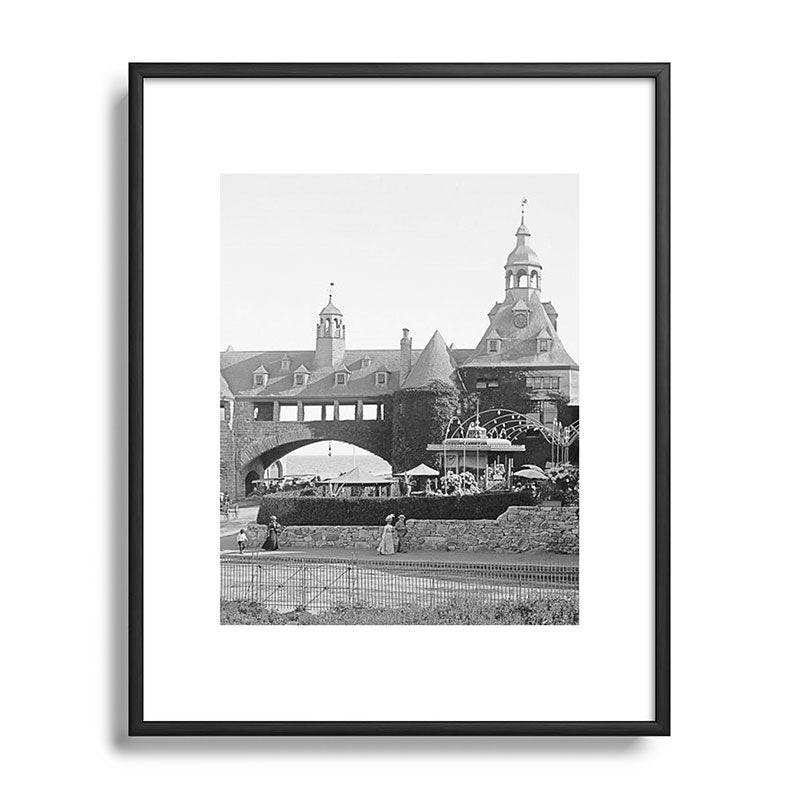 1890 Narragansett Towers & Casino, Narragansett, Rhode Island Framed Art Print