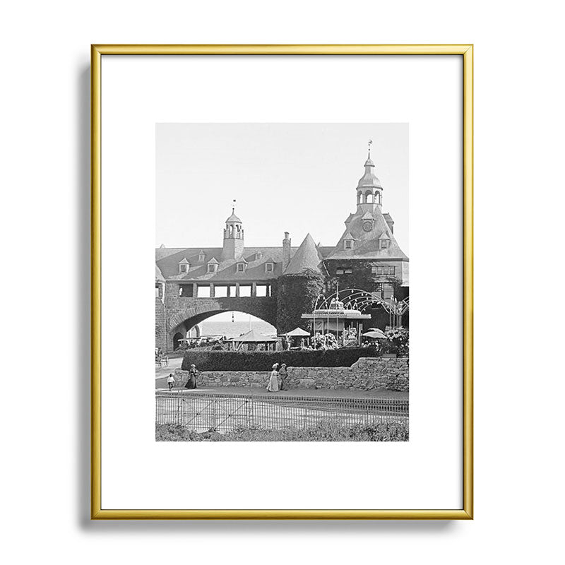 1890 Narragansett Towers & Casino, Narragansett, Rhode Island Framed Art Print