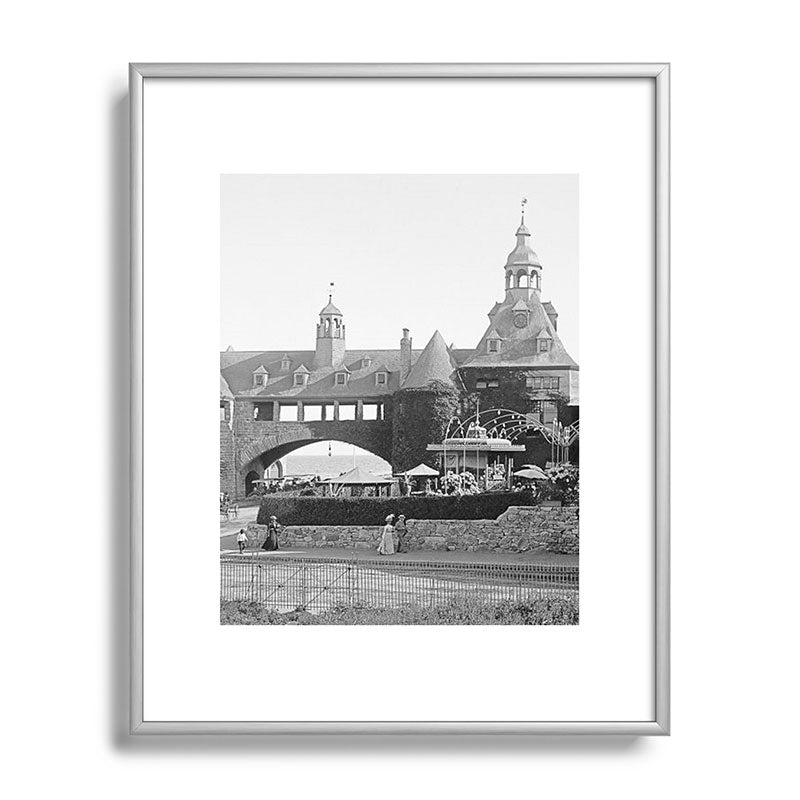 1890 Narragansett Towers & Casino, Narragansett, Rhode Island Framed Art Print