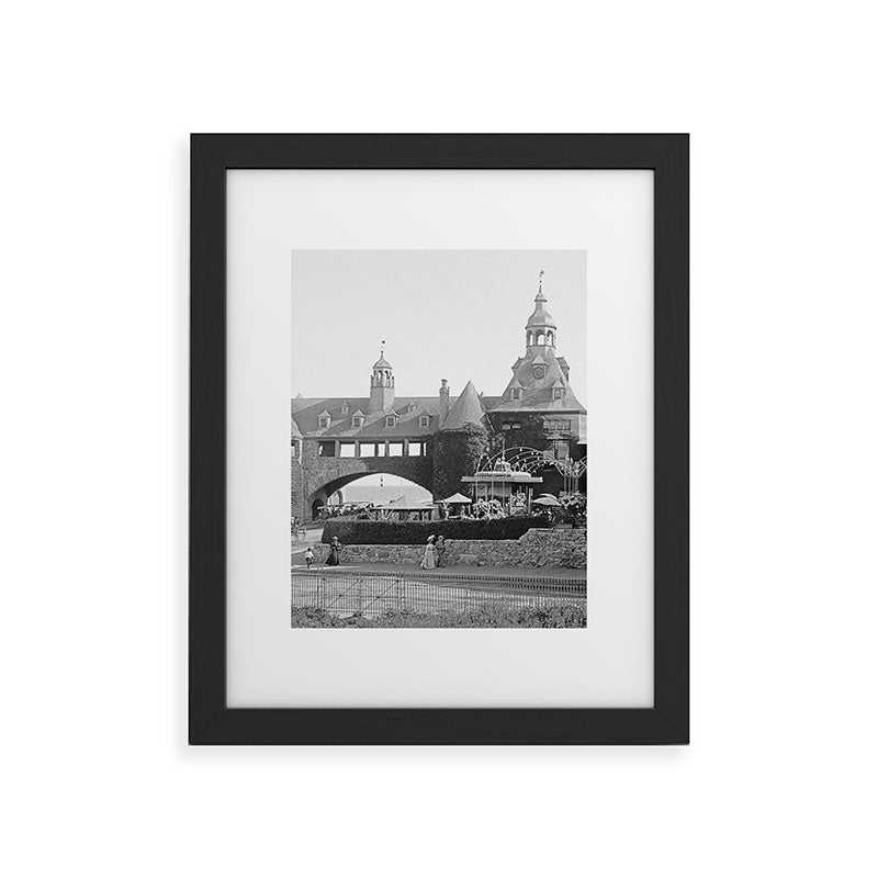 1890 Narragansett Towers & Casino, Narragansett, Rhode Island Framed Art Print