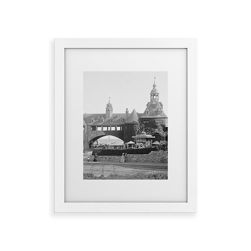 1890 Narragansett Towers & Casino, Narragansett, Rhode Island Framed Art Print