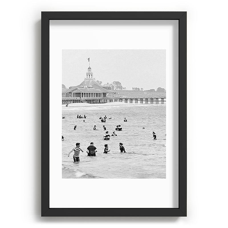 1895 Narragansett Pier and Beach, Narragansett, Rhode Island Framed Art Print
