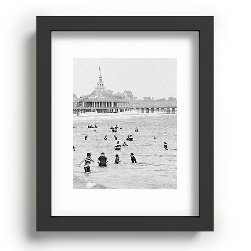 1895 Narragansett Pier and Beach, Narragansett, Rhode Island Framed Art Print