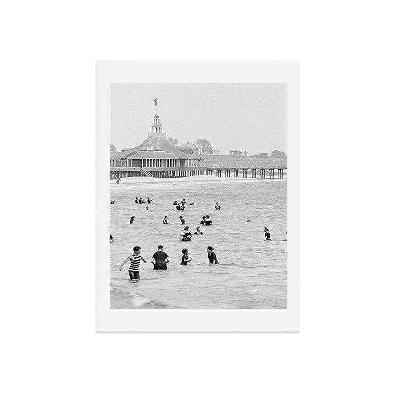 1895 Narragansett Pier and Beach, Narragansett, Rhode Island Art Print