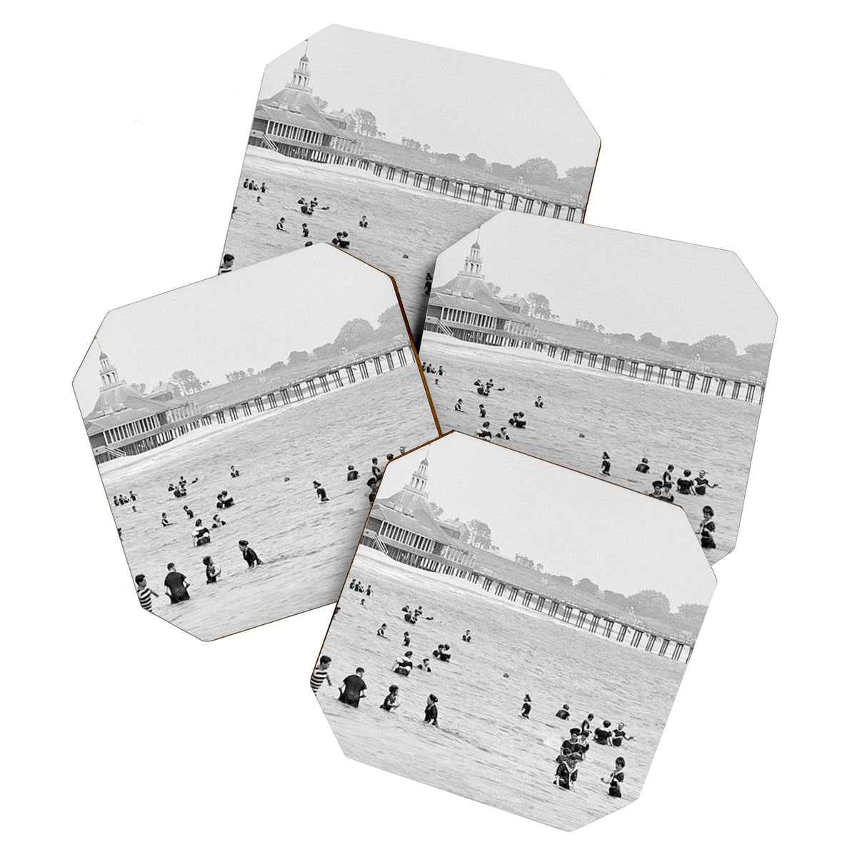 1895 Narragansett Pier and Beach, Narragansett, Rhode Island Coaster
