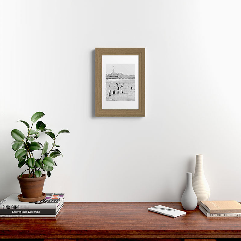 1895 Narragansett Pier and Beach, Narragansett, Rhode Island Framed Art Print
