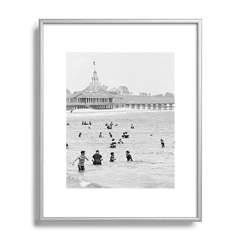 1895 Narragansett Pier and Beach, Narragansett, Rhode Island Framed Art Print