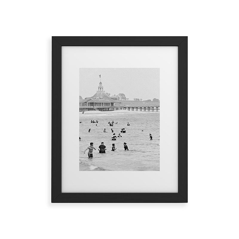 1895 Narragansett Pier and Beach, Narragansett, Rhode Island Framed Art Print