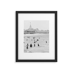 1895 Narragansett Pier and Beach, Narragansett, Rhode Island Framed Art Print