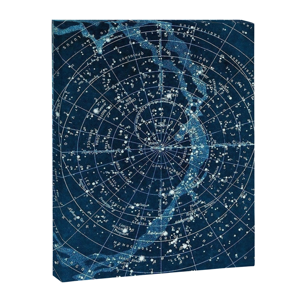 1900 Star Constellation Map - Chart Vintage Poster Canvas Print