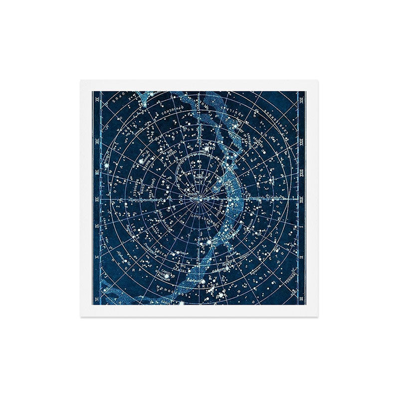 1900 Star Constellation Map - Chart Vintage Poster Art Print