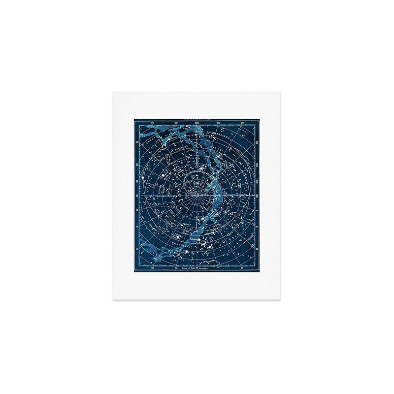 1900 Star Constellation Map - Chart Vintage Poster Art Print