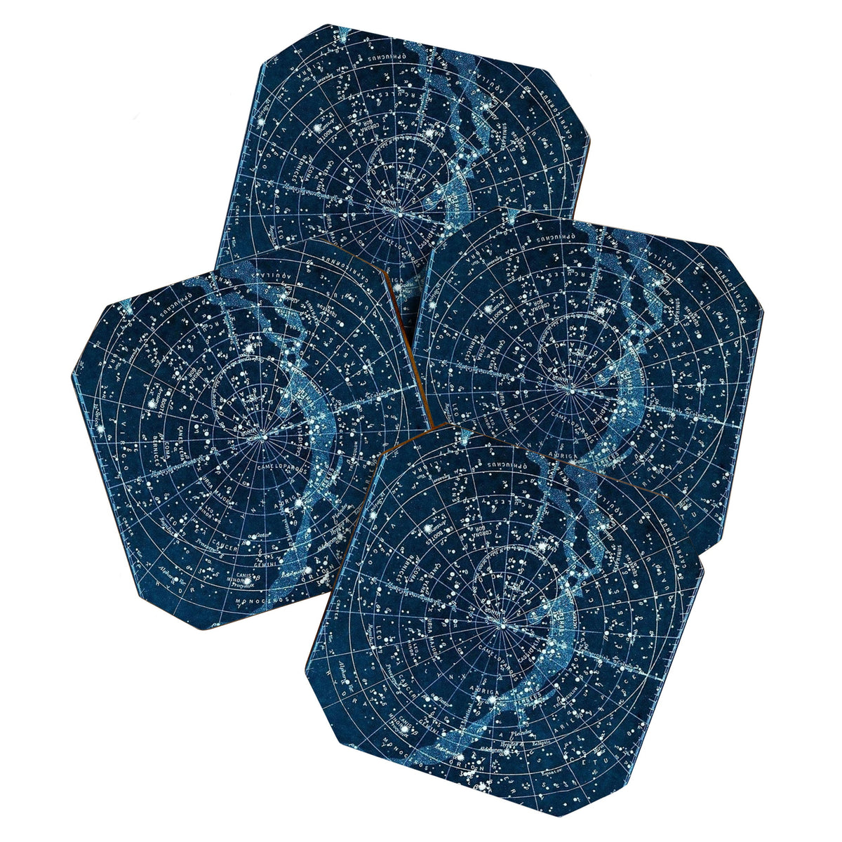 1900 Star Constellation Map - Chart Vintage Poster Coaster