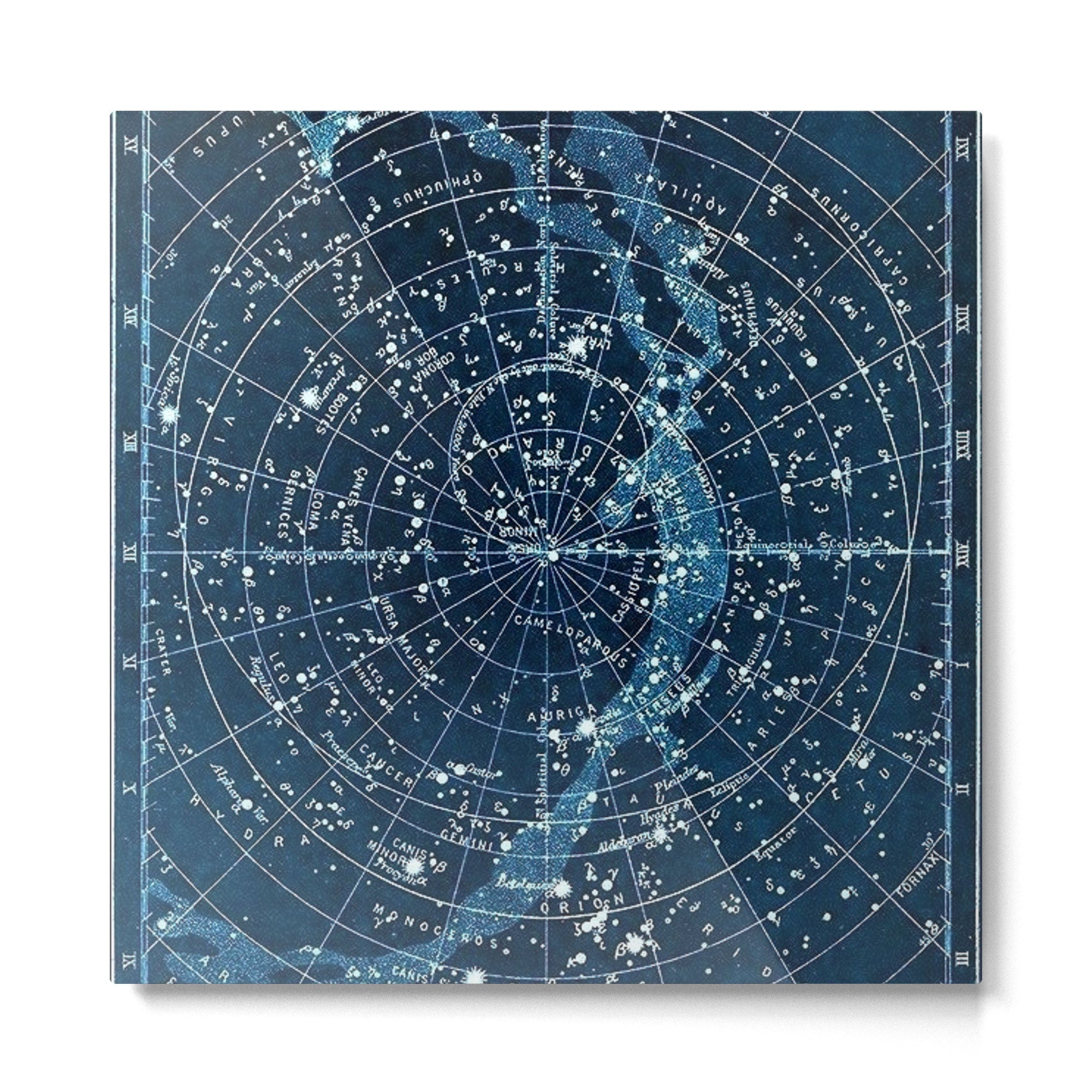 1900 Star Constellation Map - Chart Vintage Poster Metal Print