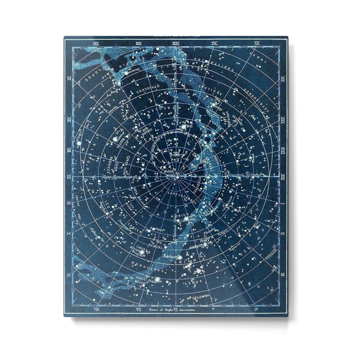 1900 Star Constellation Map - Chart Vintage Poster Metal Print