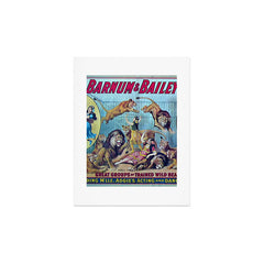 1910 Barnum & Bailey Circus Dancing Lions - M'lle Adgi's Acting Vintage Poster Art Print
