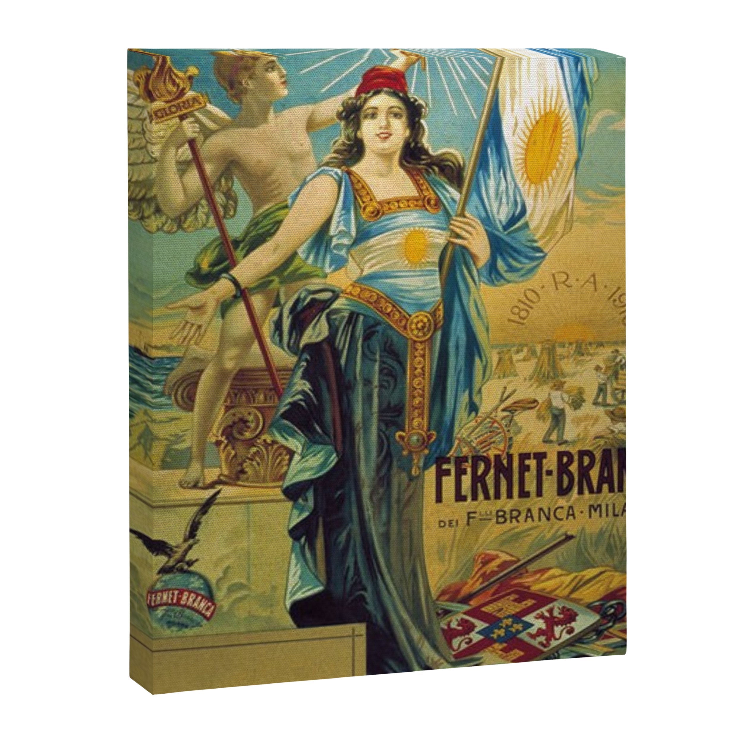 1910 Fernet Branca Liqueur Aperitif Advertisement Poster Print Canvas Print