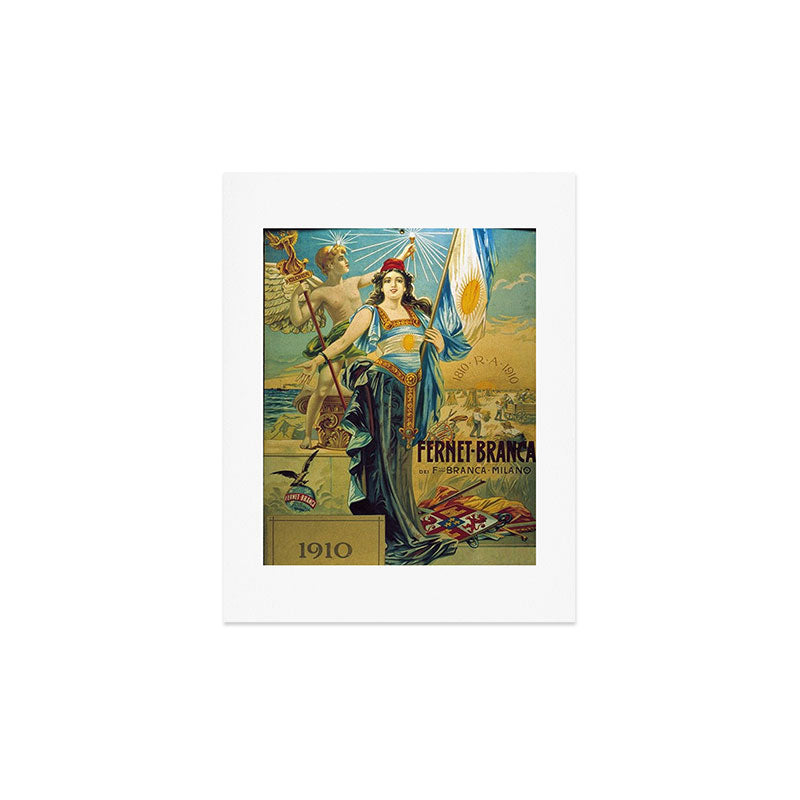 1910 Fernet Branca Liqueur Aperitif Advertisement Poster Print Art Print
