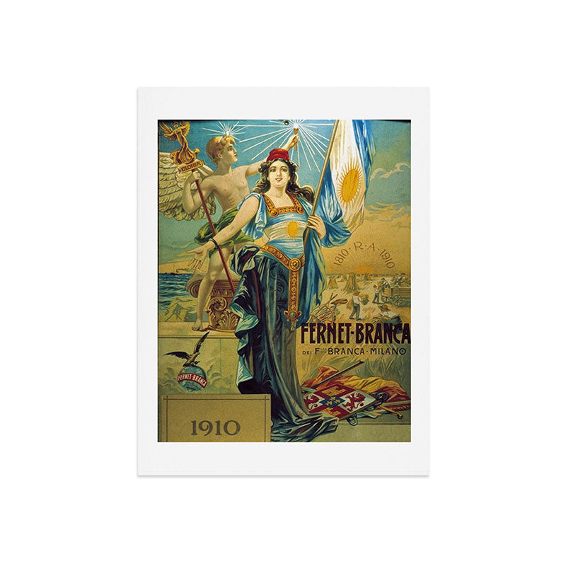 1910 Fernet Branca Liqueur Aperitif Advertisement Poster Print Art Print