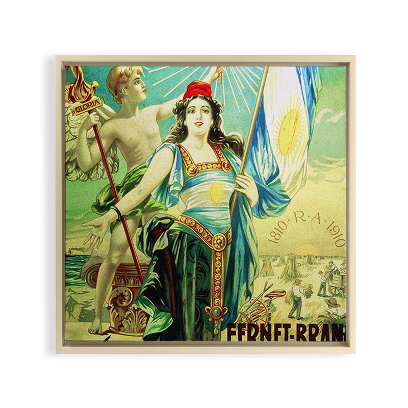 1910 Fernet Branca Liqueur Aperitif Advertisement Poster Print Framed Canvas Print