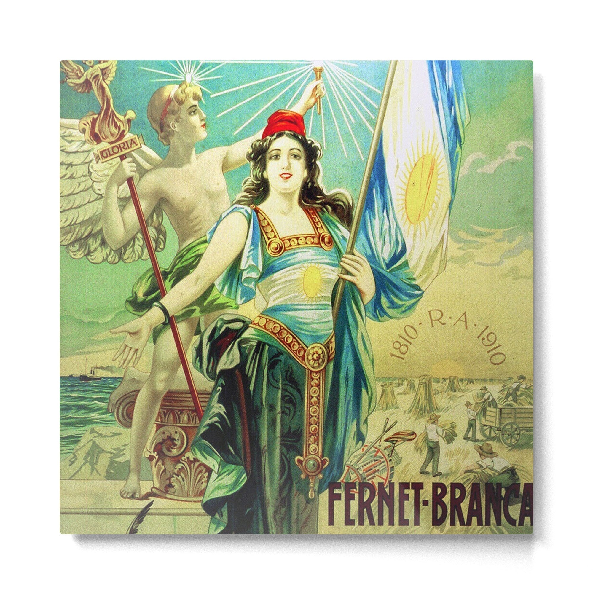 1910 Fernet Branca Liqueur Aperitif Advertisement Poster Print Metal Print