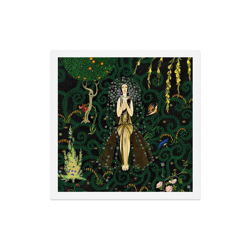 1921 Classical Masterpiece 'Flowers and Flames' by Kay Nielsen Art Print