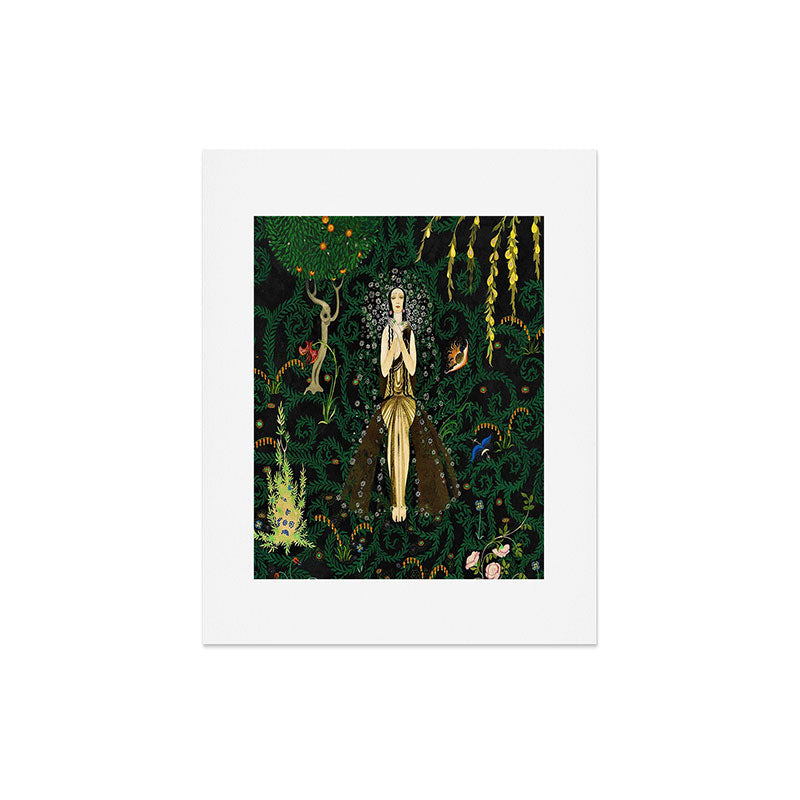 1921 Classical Masterpiece 'Flowers and Flames' by Kay Nielsen Art Print