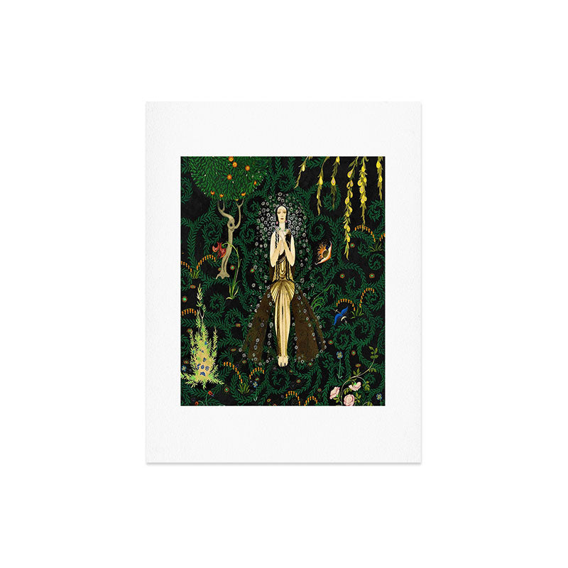 1921 Classical Masterpiece 'Flowers and Flames' by Kay Nielsen Art Print