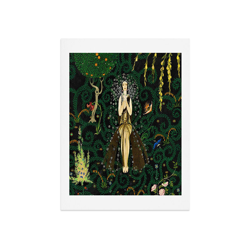 1921 Classical Masterpiece 'Flowers and Flames' by Kay Nielsen Art Print