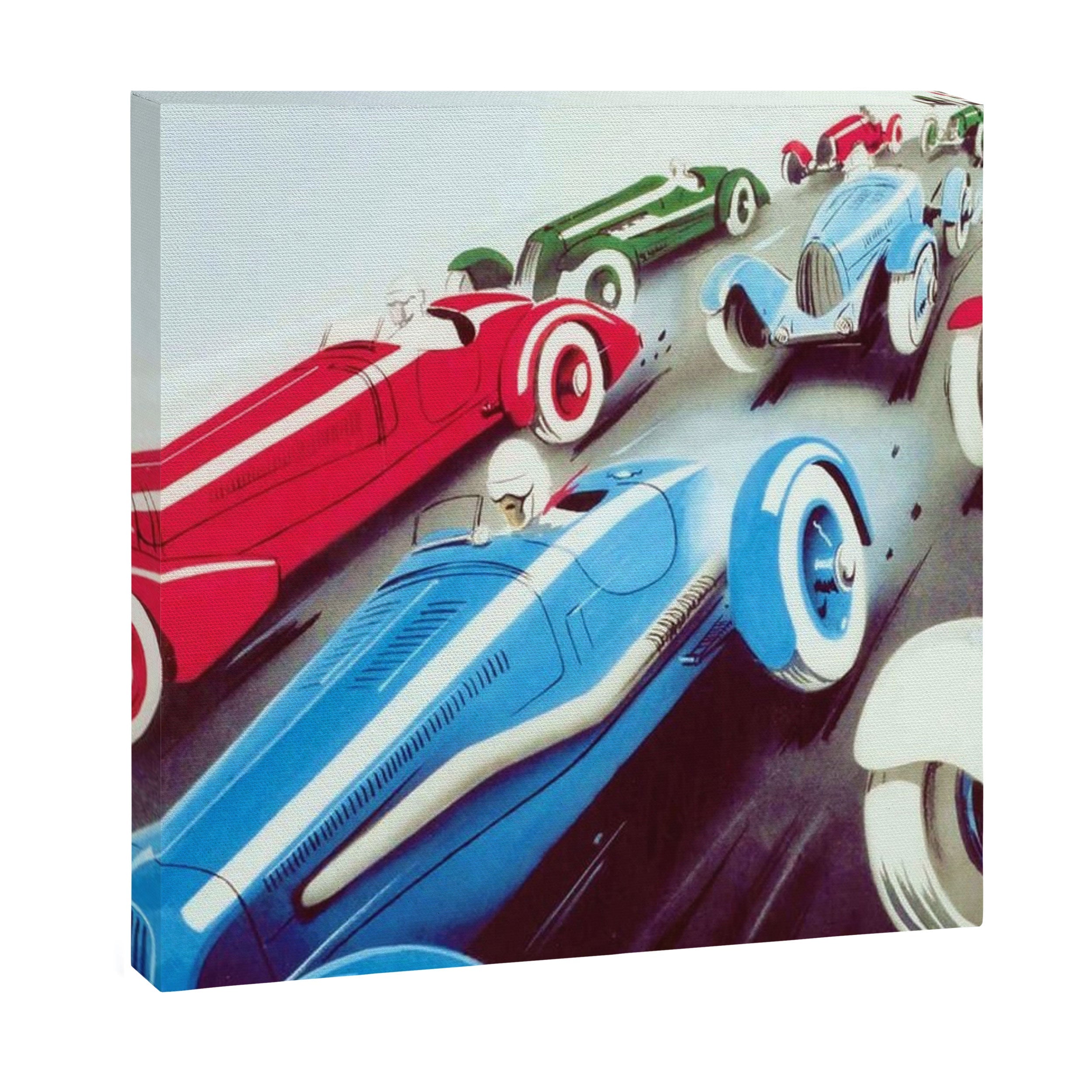 1932 Vintage 24 Hours of Le Mans French Auto Racing Wall Decor Canvas Print