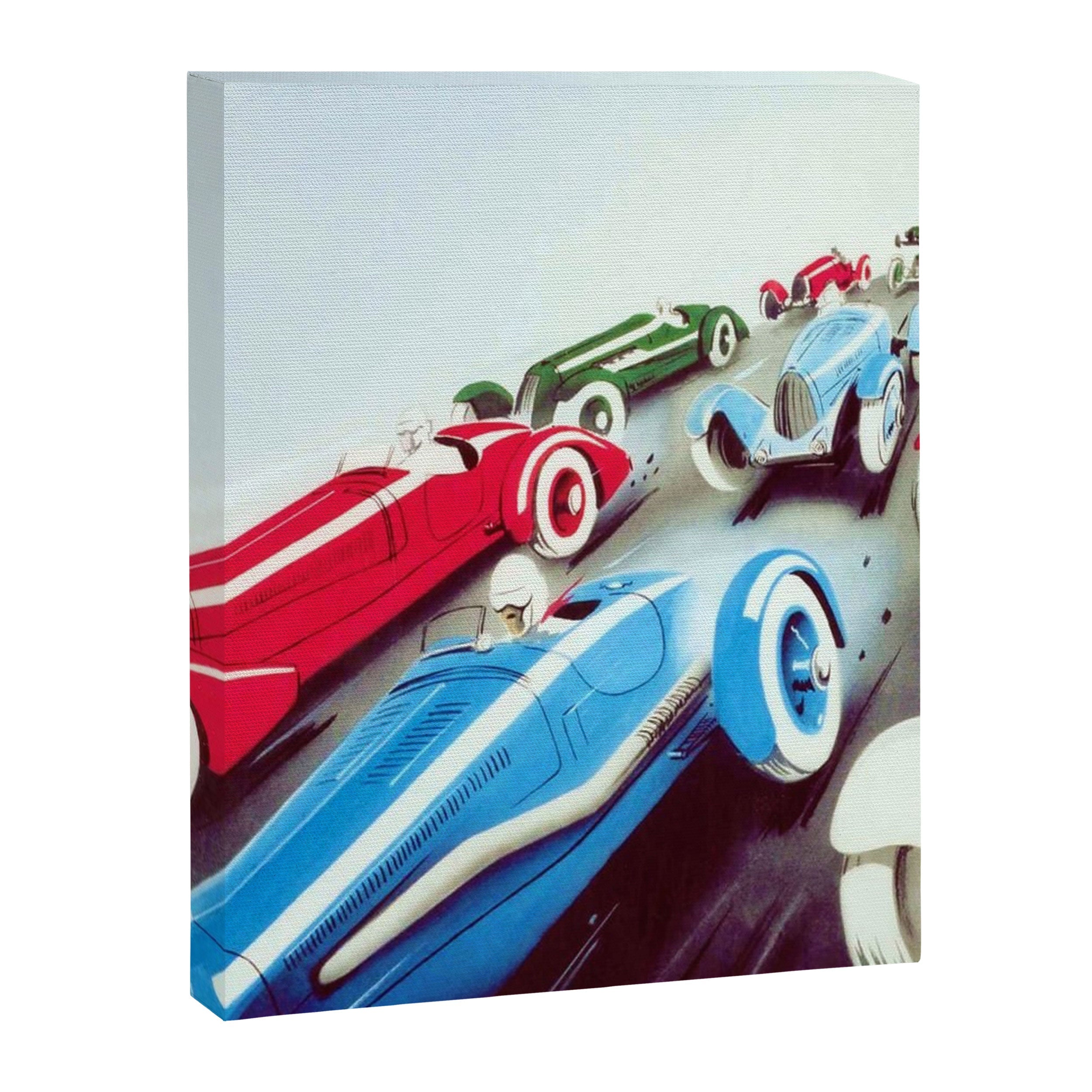 1932 Vintage 24 Hours of Le Mans French Auto Racing Wall Decor Canvas Print
