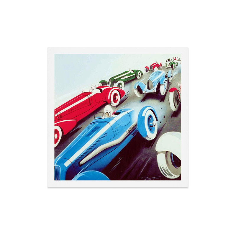 1932 Vintage 24 Hours of Le Mans French Auto Racing Wall Decor Art Print