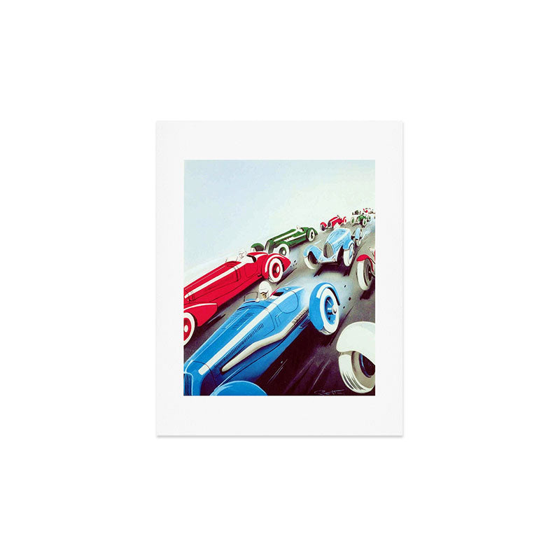 1932 Vintage 24 Hours of Le Mans French Auto Racing Wall Decor Art Print