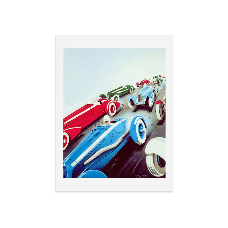 1932 Vintage 24 Hours of Le Mans French Auto Racing Wall Decor Art Print