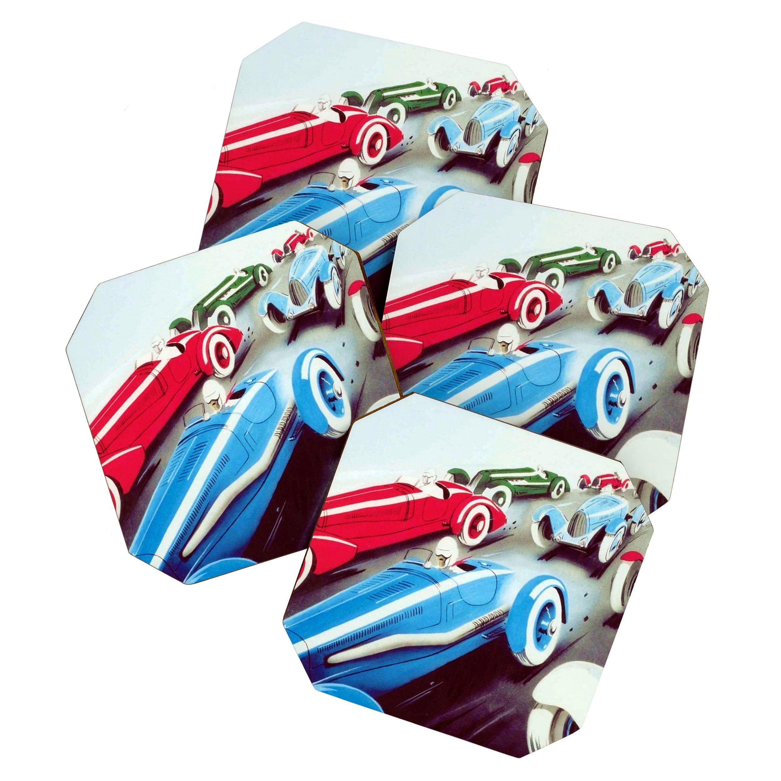 1932 Vintage 24 Hours of Le Mans French Auto Racing Wall Decor Coaster