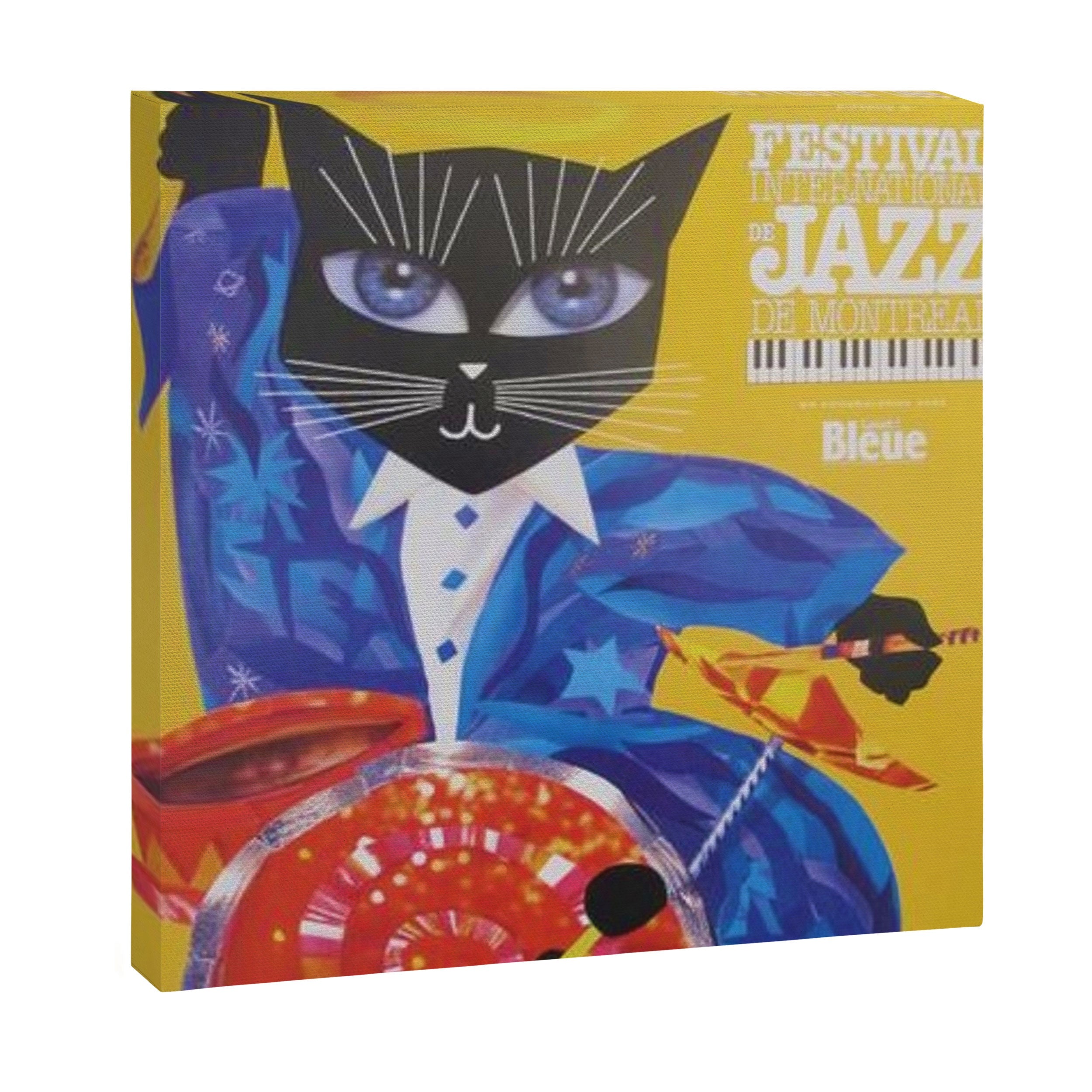 1994 Montreal Jazz Festival Cool Cat Poster No. 3 Gig Advertisement Canvas Print