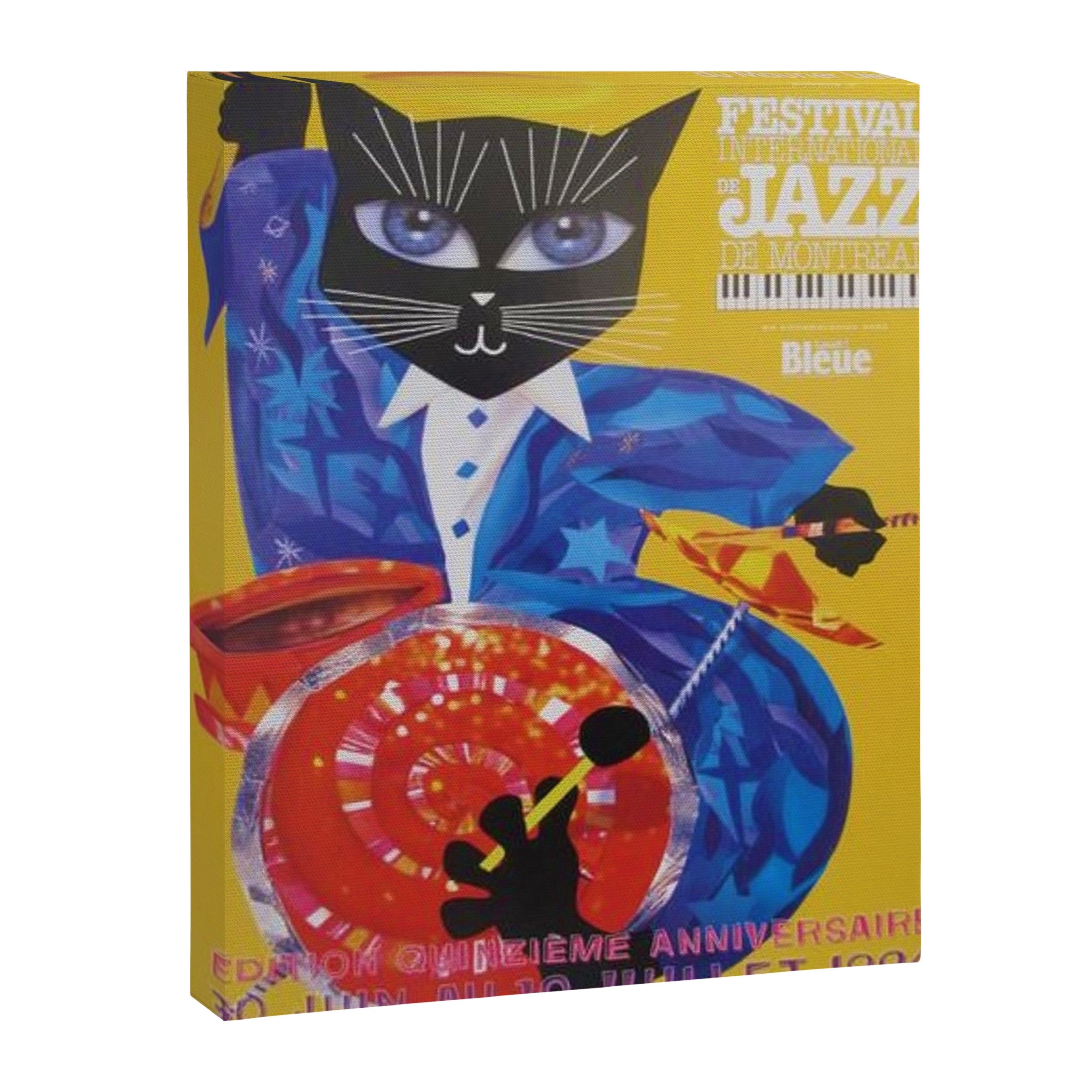 1994 Montreal Jazz Festival Cool Cat Poster No. 3 Gig Advertisement Canvas Print