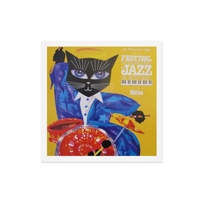 1994 Montreal Jazz Festival Cool Cat Poster No. 3 Gig Advertisement Art Print