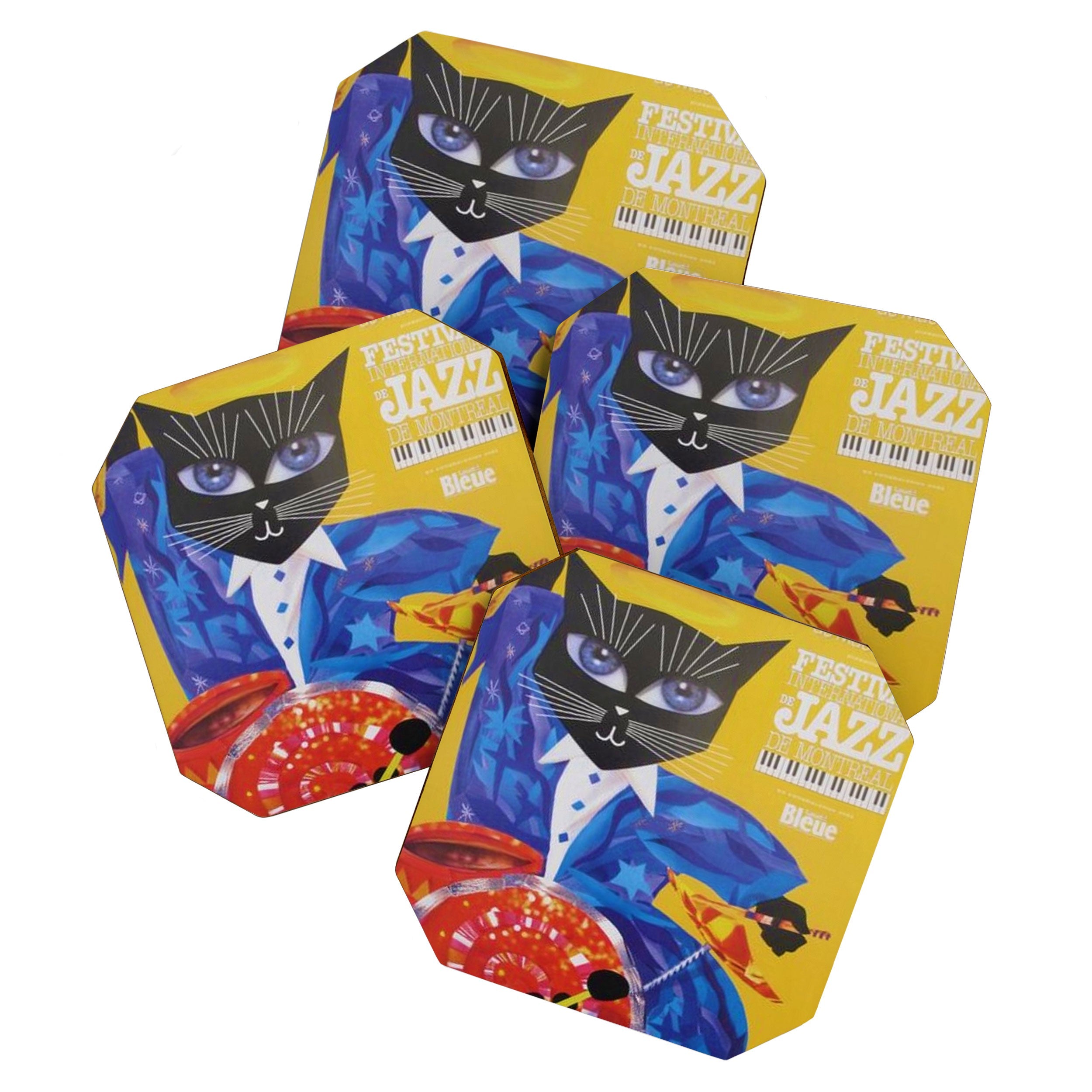 1994 Montreal Jazz Festival Cool Cat Poster No. 3 Gig Advertisement Coaster