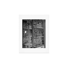 A book lovers dream - Cast-iron Book Alcoves Cincinnati Library black and white photography Art Print