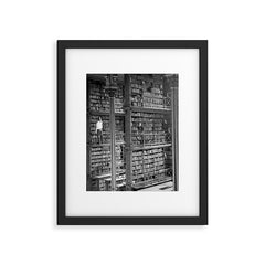 A book lovers dream - Cast-iron Book Alcoves Cincinnati Library black and white photography Framed Art Print