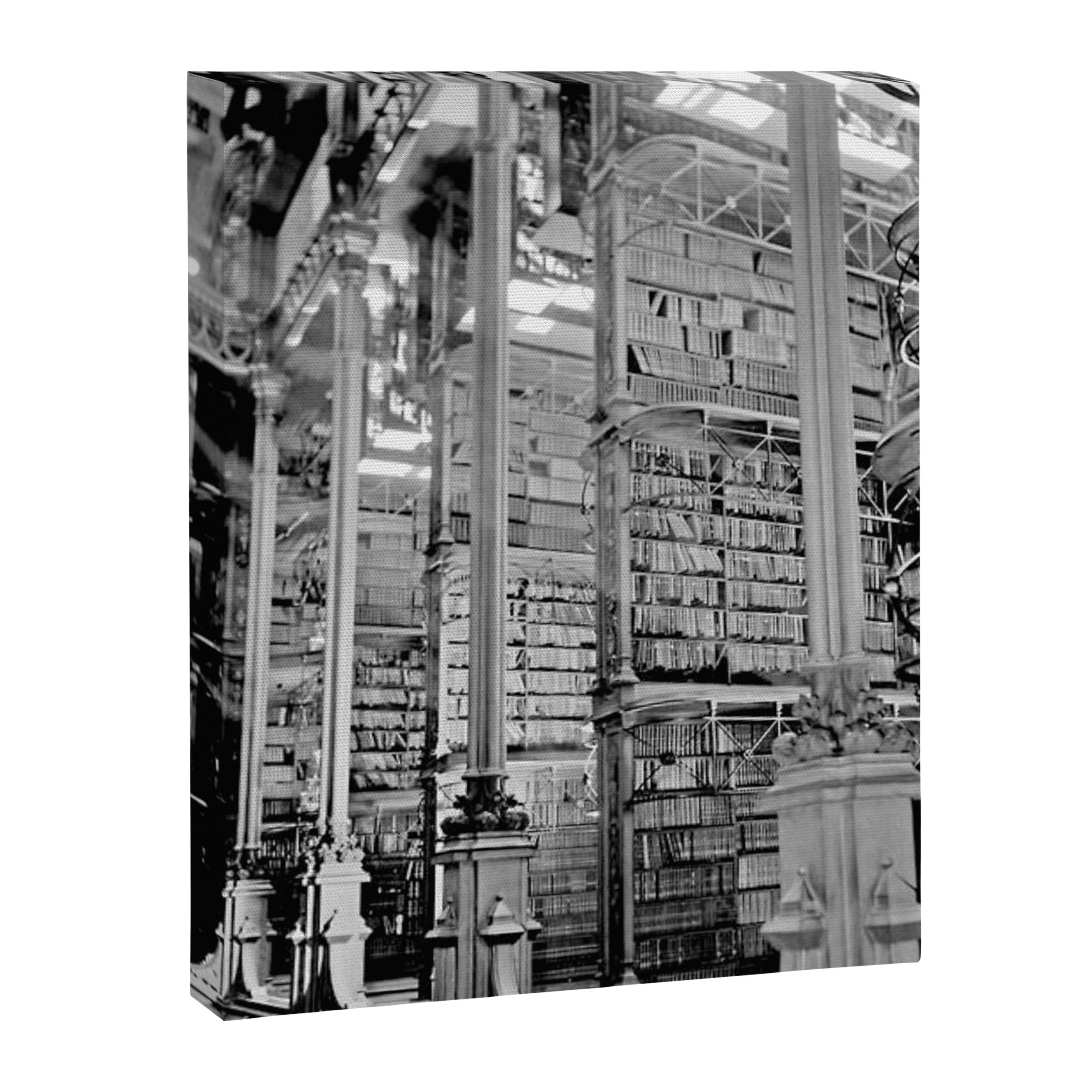 A Book Lover's Dream - Cincinnati Public Library black and white photographs / black and white photo Canvas Print