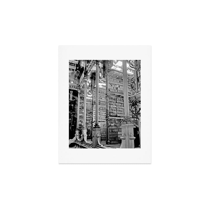 A Book Lover's Dream - Cincinnati Public Library black and white photographs / black and white photo Art Print