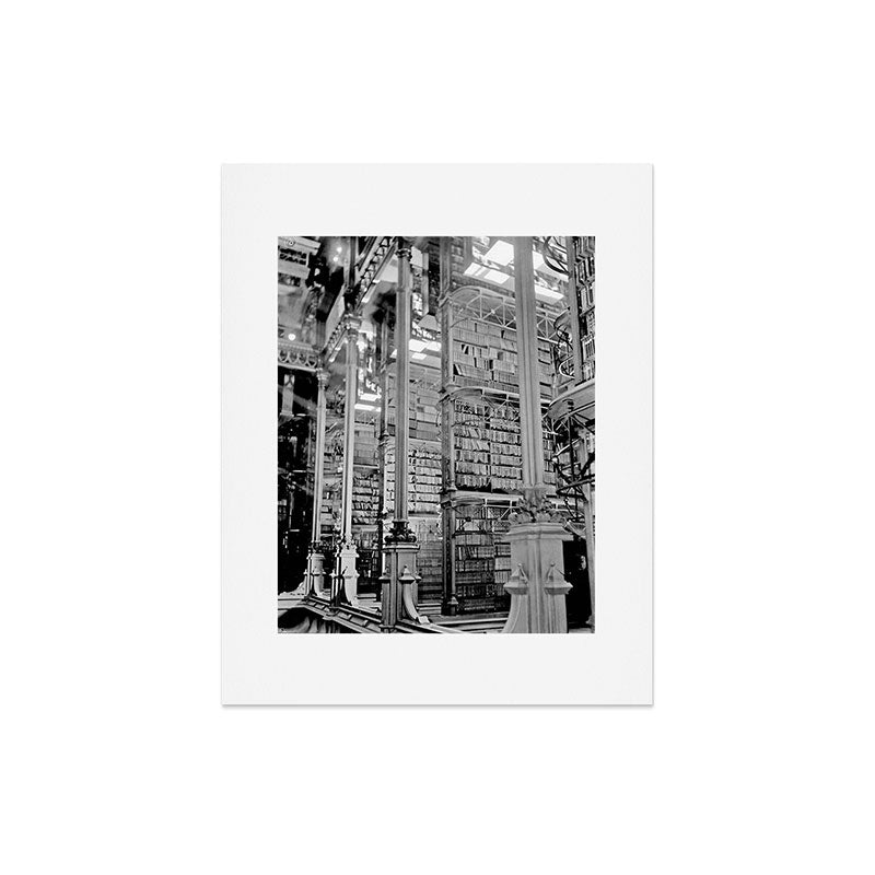 A Book Lover's Dream - Cincinnati Public Library black and white photographs / black and white photo Art Print