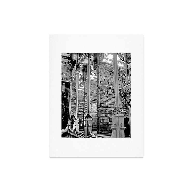 A Book Lover's Dream - Cincinnati Public Library black and white photographs / black and white photo Art Print